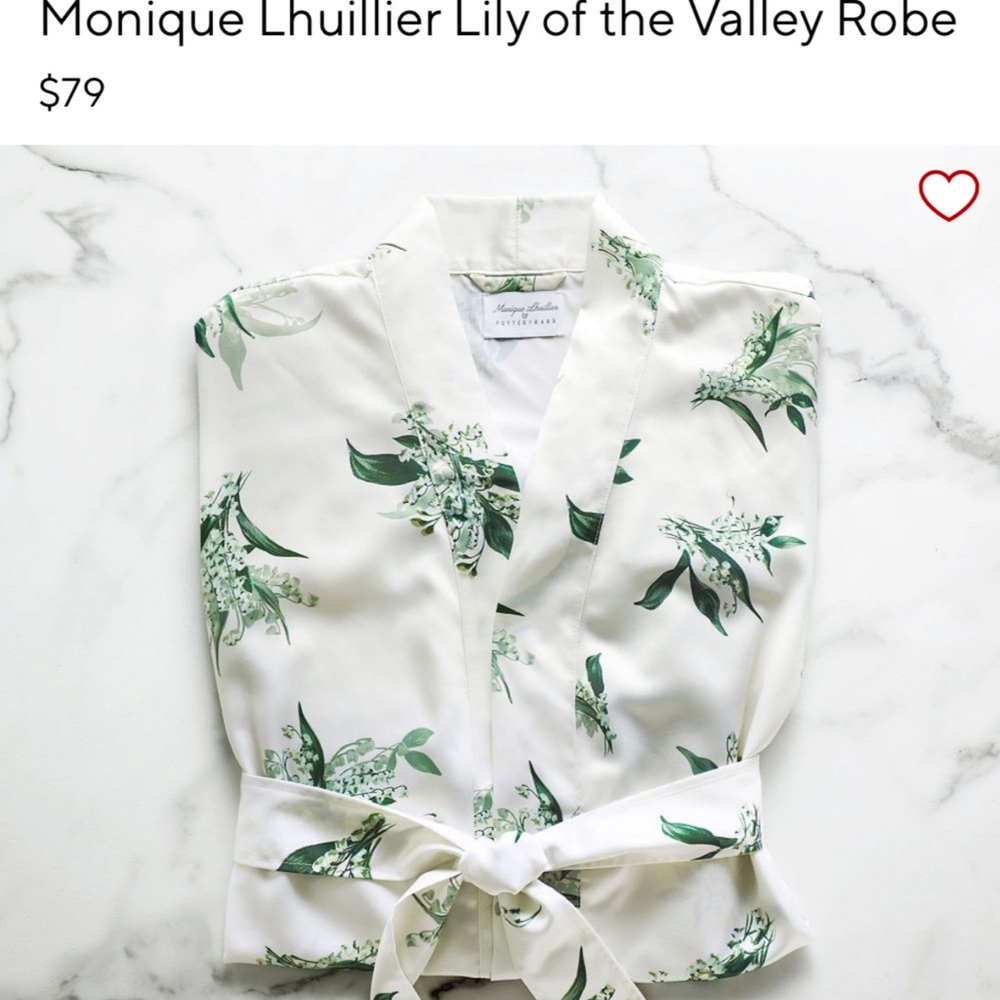 Monique Lhuillier/Pottery Barn Lily of the Valley Robe
